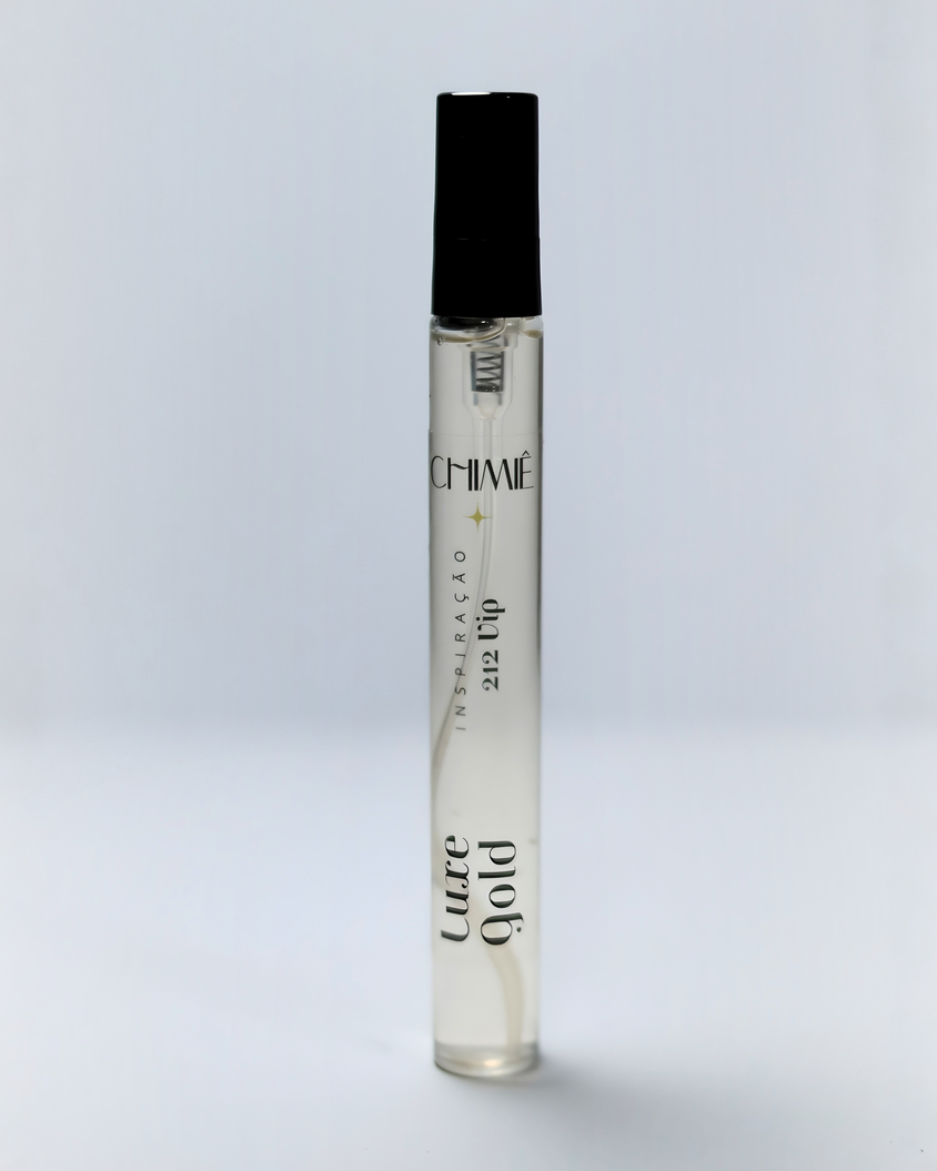 Luxe Gold Eau de Parfum, Inspirado no 212 VIP Gold - Perfume de Bolso 10ml